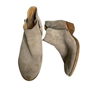Lucky Brand Suede Double Zipper Bootie 8.5